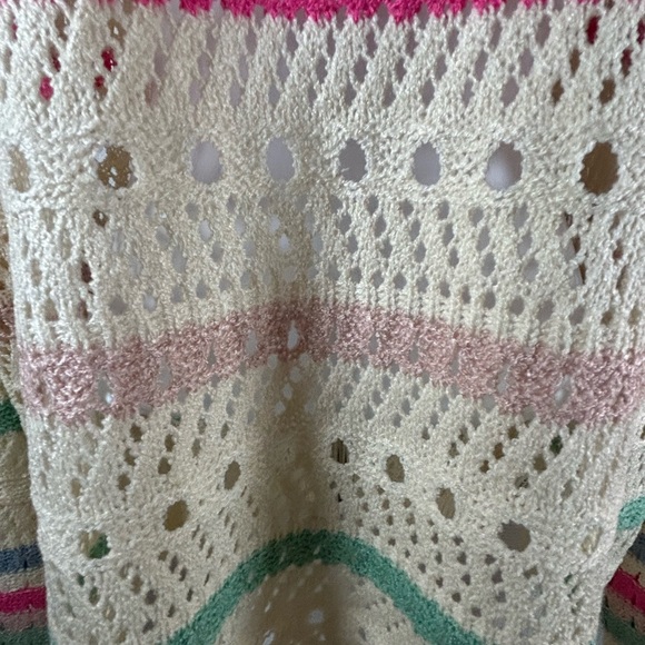 BI BI put on sweater boat neck, colorful stripes, coastal, blissful day sweater - Picture 6 of 6